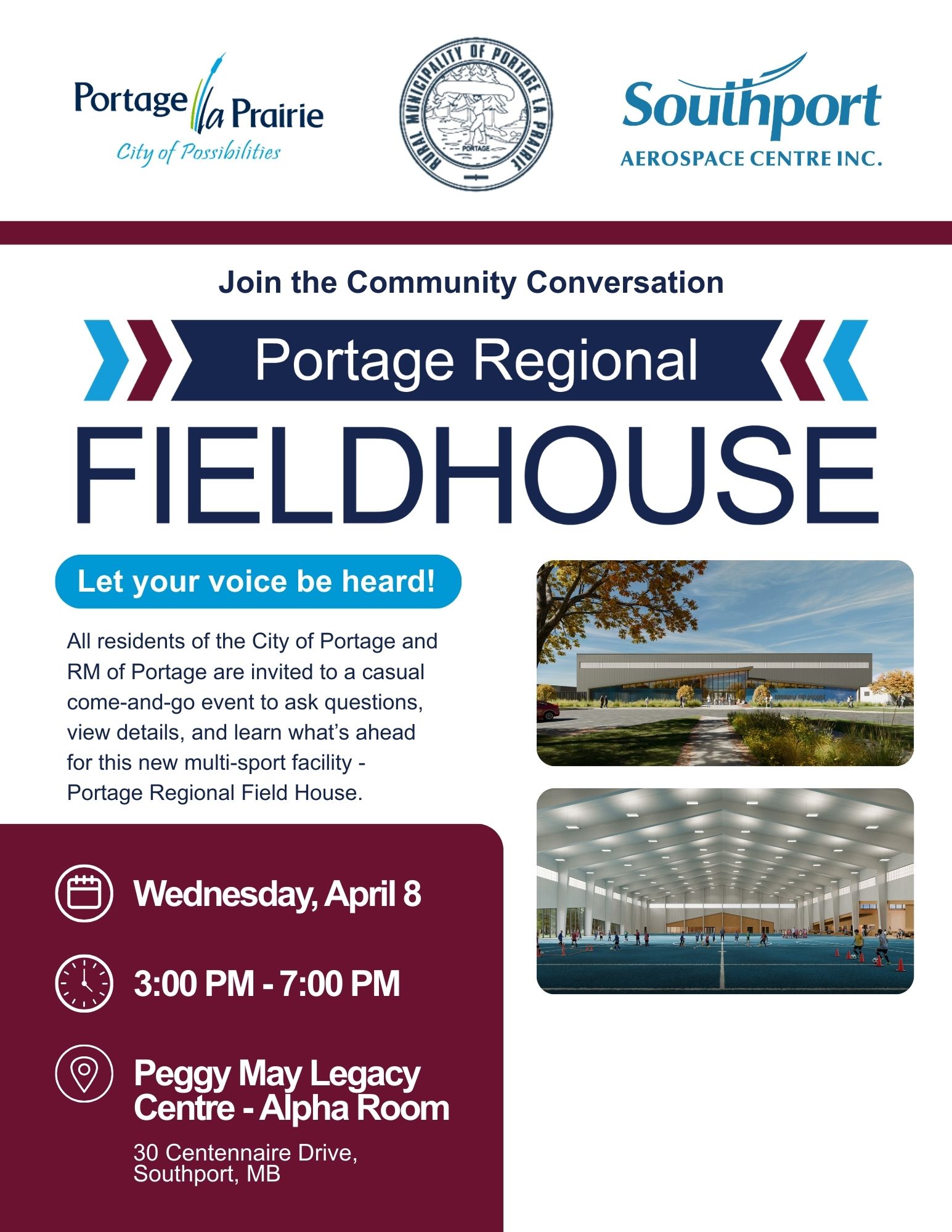 Portage Regional Fieldhouse Engagement Session Invite